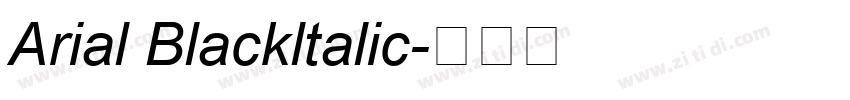 Arial Blackltalic字体转换